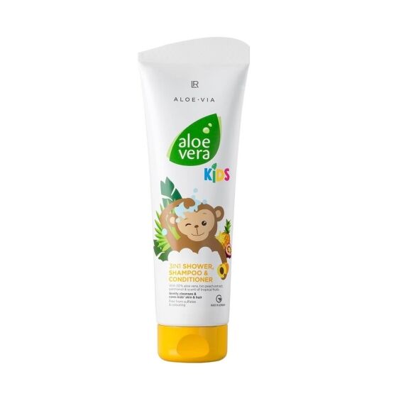 Aloe vera shampoo doccia e balsamo per bambini