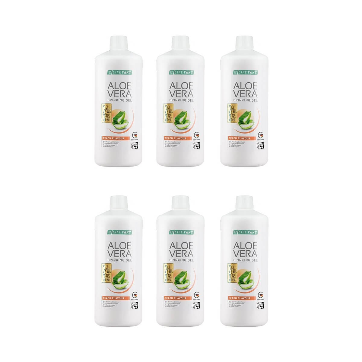 Gel à Boire Aloe Vera à la Pêche convient également au diabète. 0.054 unités seulement par ration journalière