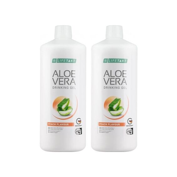 Bebida Aloe Vera Pêssego contém apenas 13,5 kJ por porção. Adequada também para diabetes.