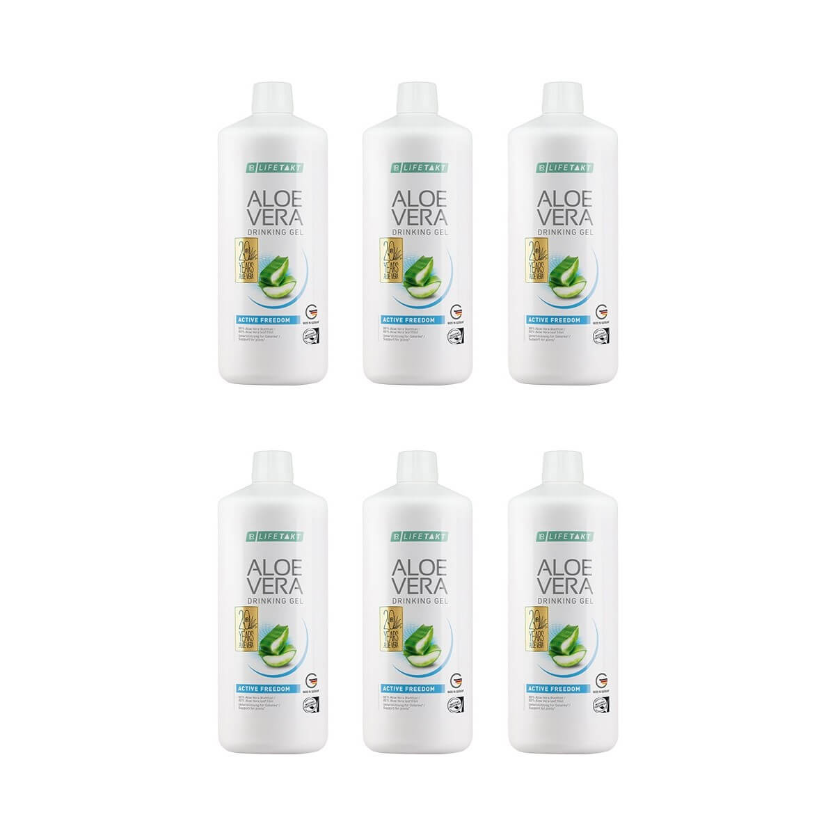 Aloe Vera Gel Bebível Freedom com vitamina C para apoiar a formação de colágeno para a função normal da cartilagem