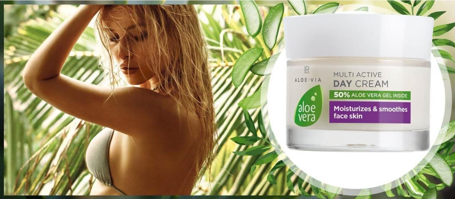 Creme de dia de Aloe Vera para rosto seco